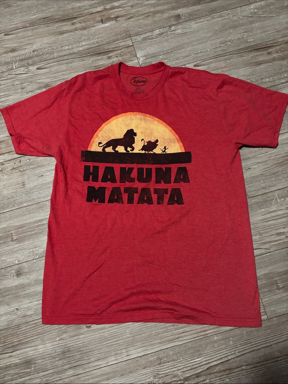 Disney Lion King Hakuna Matata Graphic Tee- unisex size Large